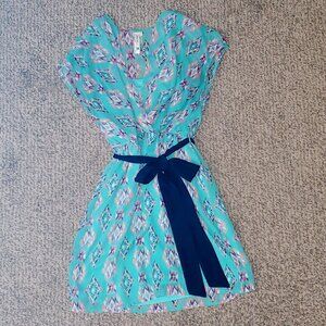 Pink Owl Size S Tie-Waist Dress